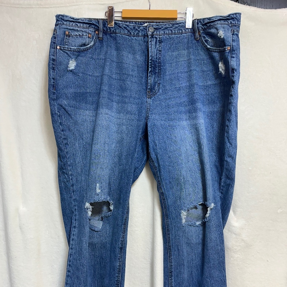 And Now This Women's Jeans 24W Blue Boyfriend Distressed